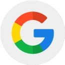 The image shows the Google logo, a capital letter “G” in blue, red, yellow, and green colors on a white circular background.
